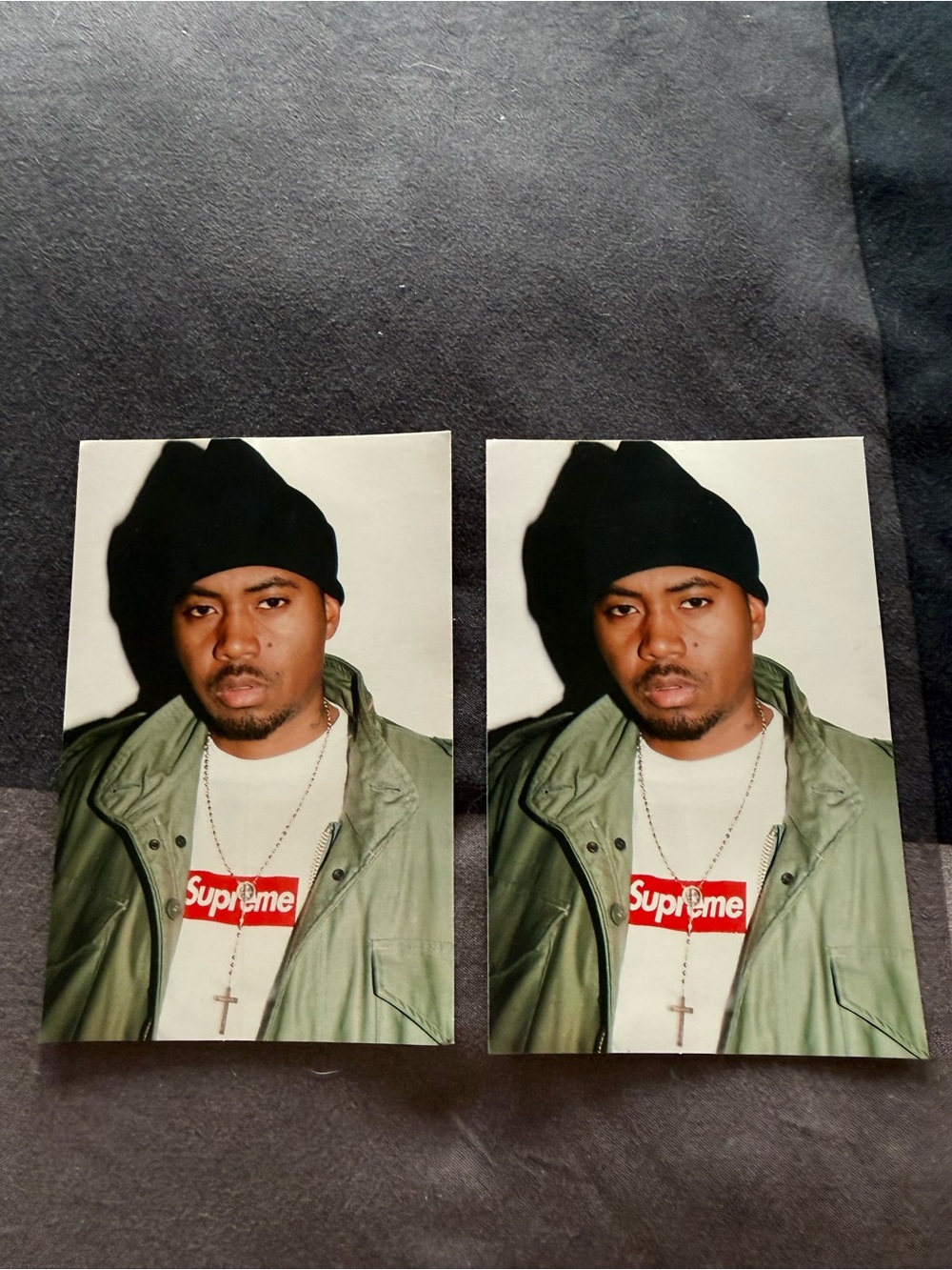 Supreme Red and White Nasty Nas Photo Prints